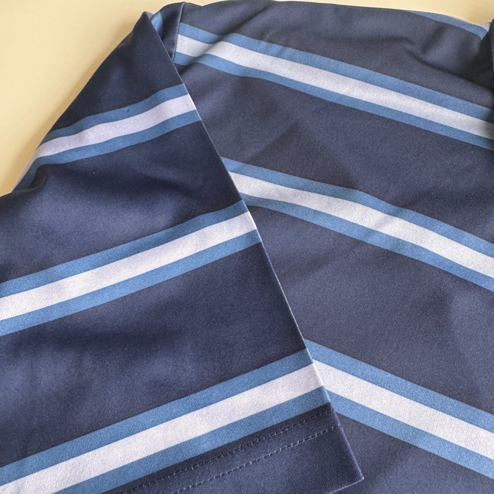Callaway Opti-Dri Striped Golf Polo Shirt Mens XXL Navy Blue Short Sleeve Logo - Picture 5 of 7